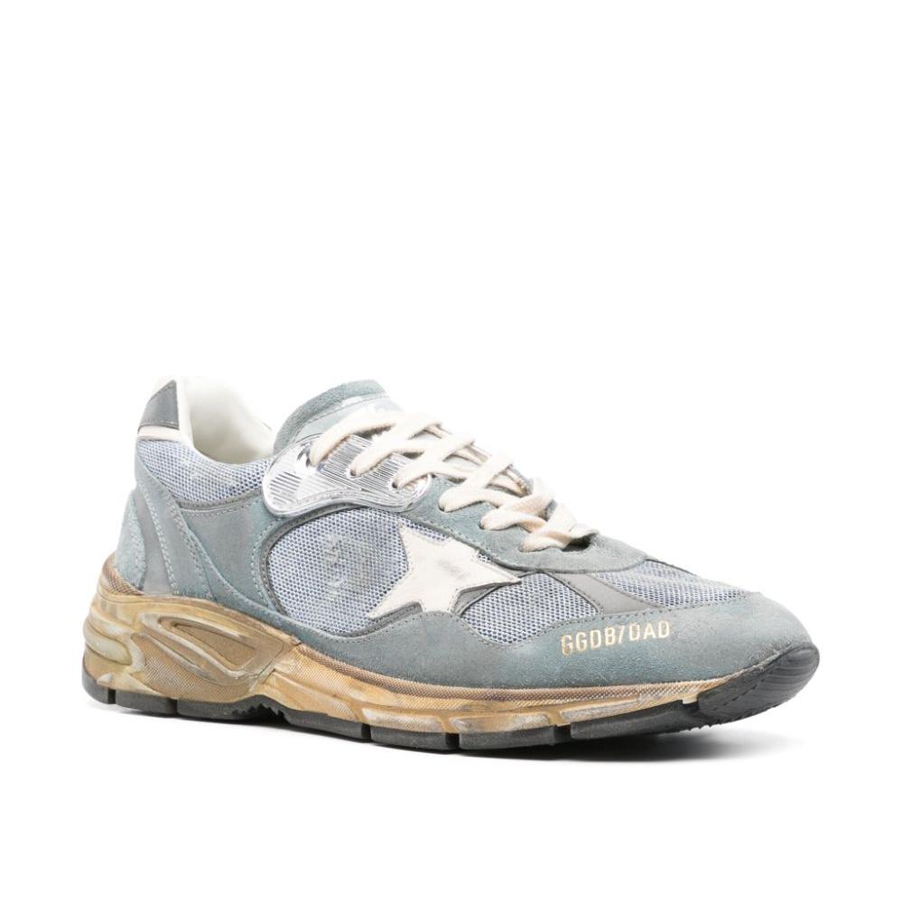 Golden Goose Homme Sneakers Running Dad – Bleu gris