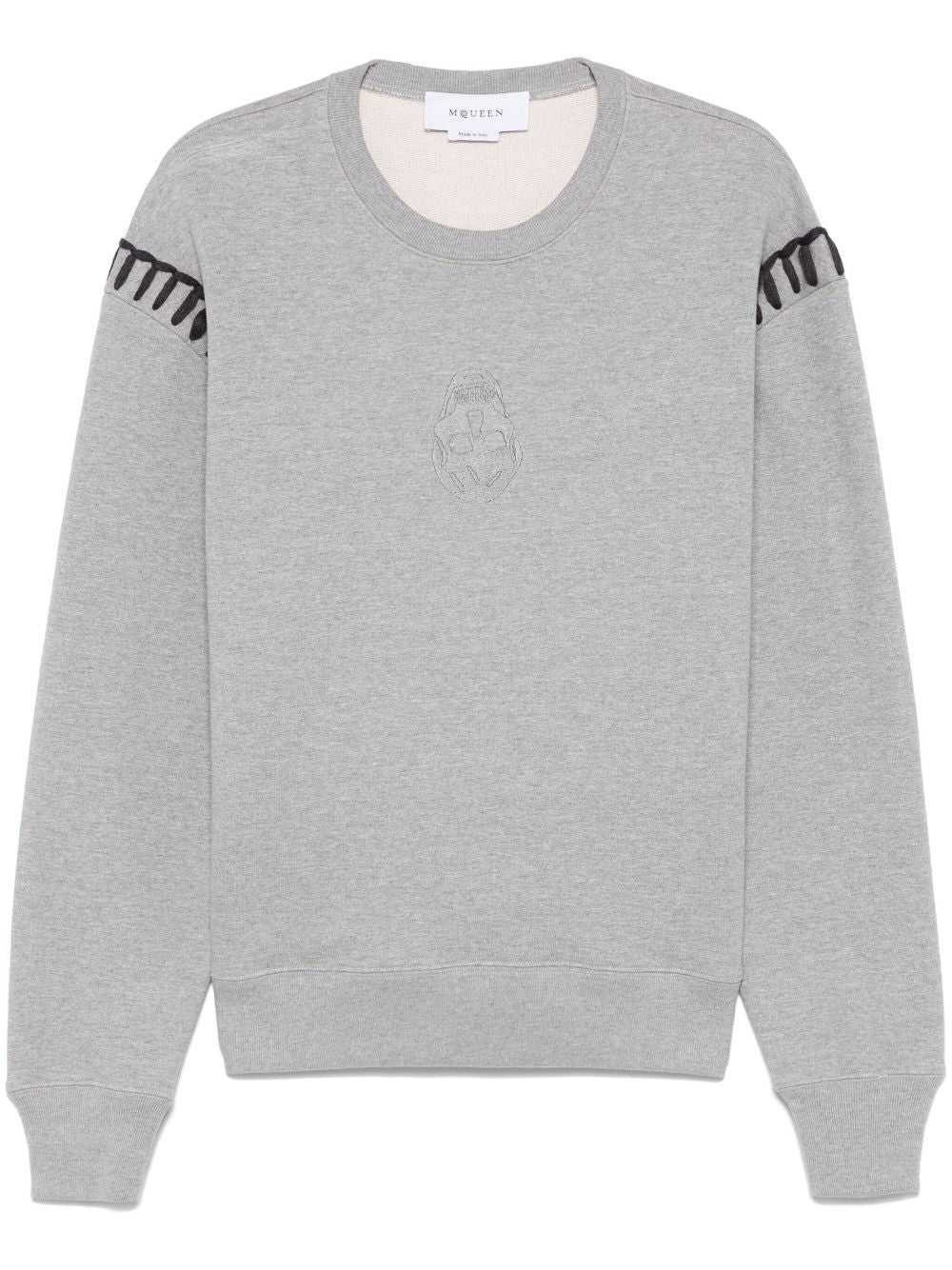 ALEXANDER MCQUEEN : sweat à imprimé tête de mort gris - Lothaire