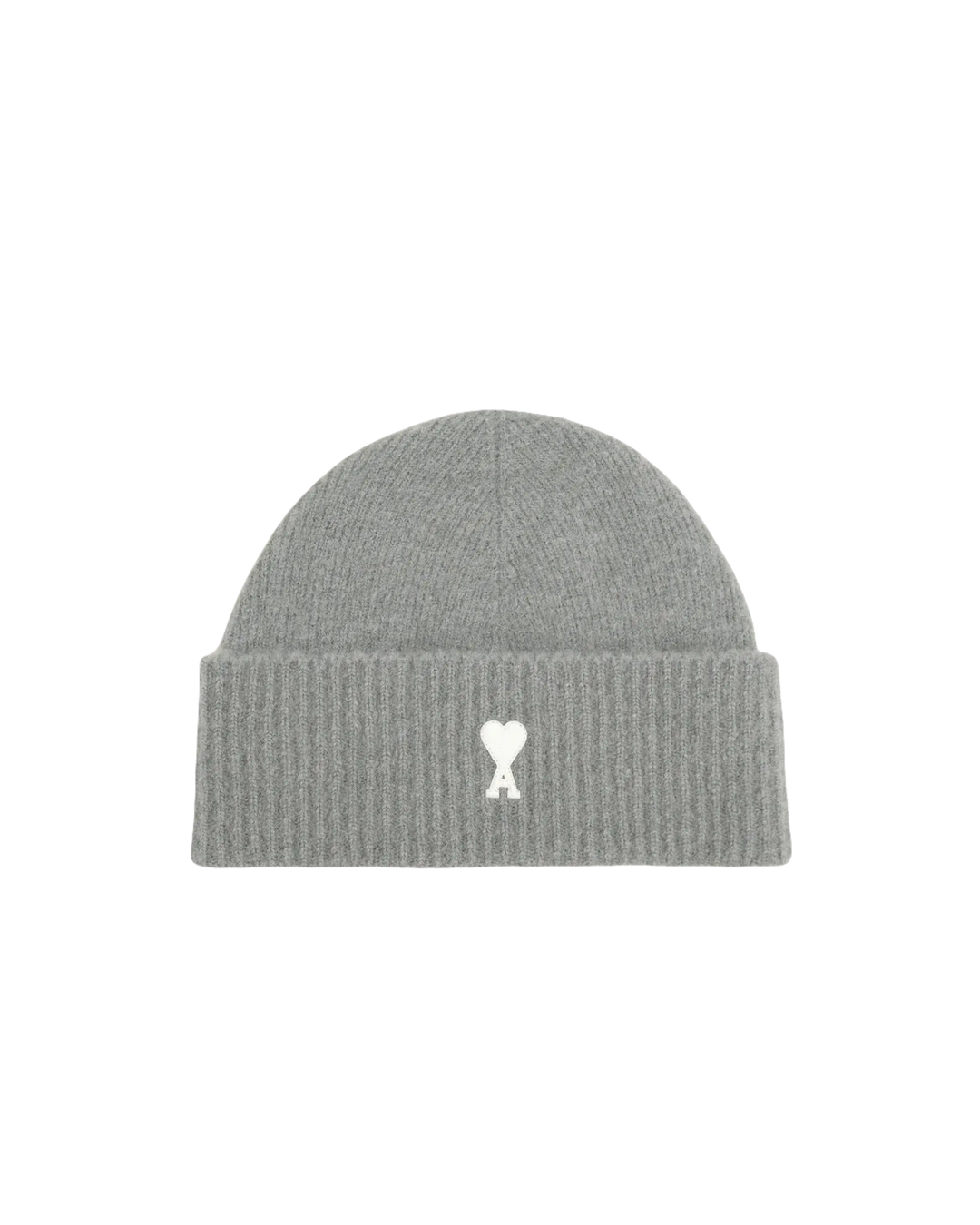 AMI - Bonnet Gris Ami De Cœur En Alpaga Rayé - Lothaire