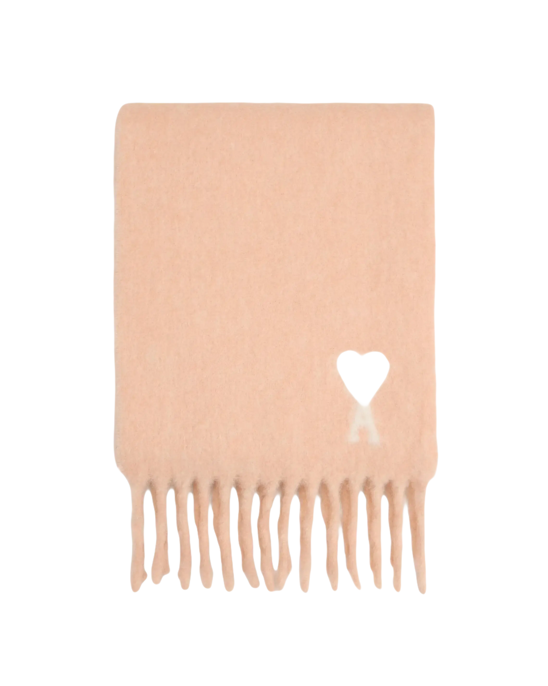 AMI - Écharpe Rose Ami De Cœur En Alpaga Poudre - Lothaire