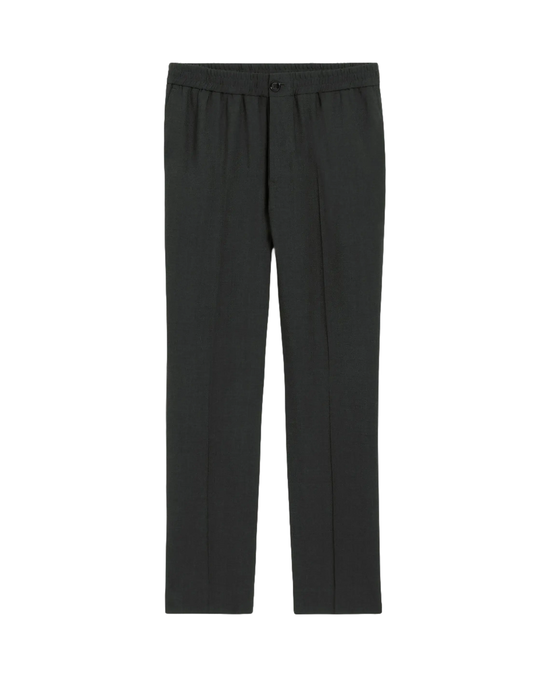 AMI - Pantalon Noir Taille Élastiquée En Laine - Lothaire