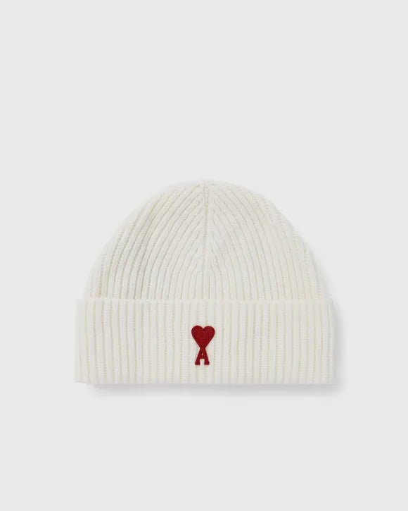 Ami Paris - Bonnet Beanie rouge /écru - Lothaire