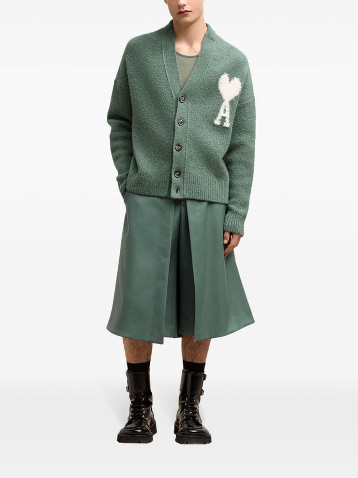 AMI Paris - Cardigan Ami de Coeur unisexe argile antique - Lothaire