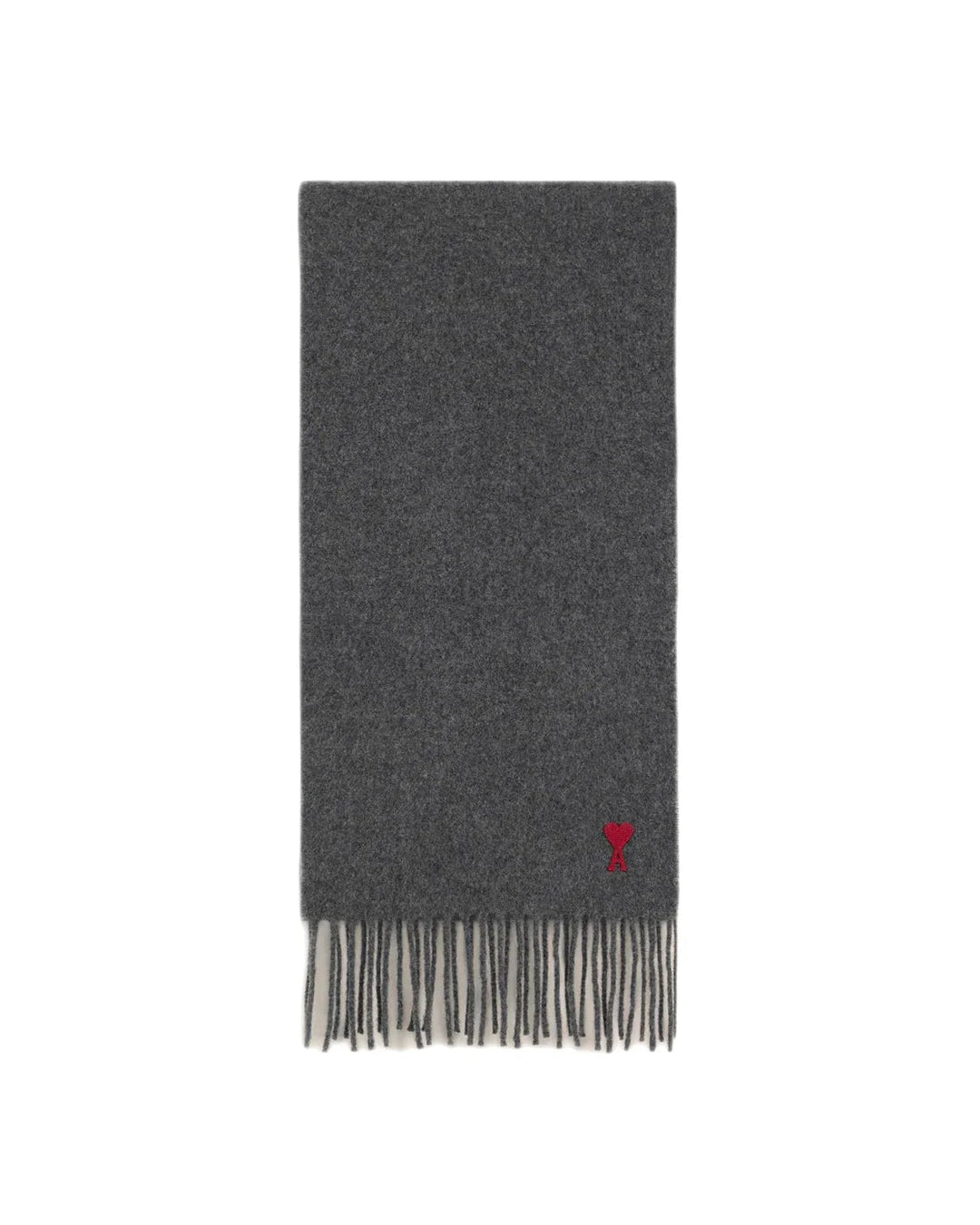 Ami Paris - Écharpe en laine gris fonce - Lothaire