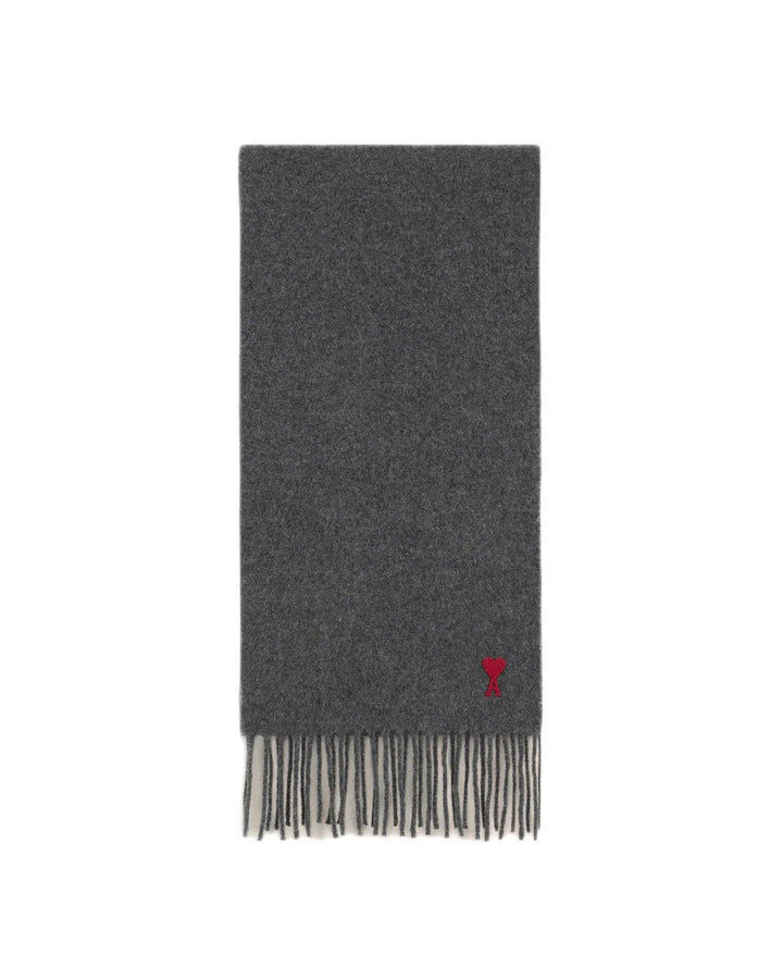 Ami Paris - Écharpe en laine gris fonce - Lothaire