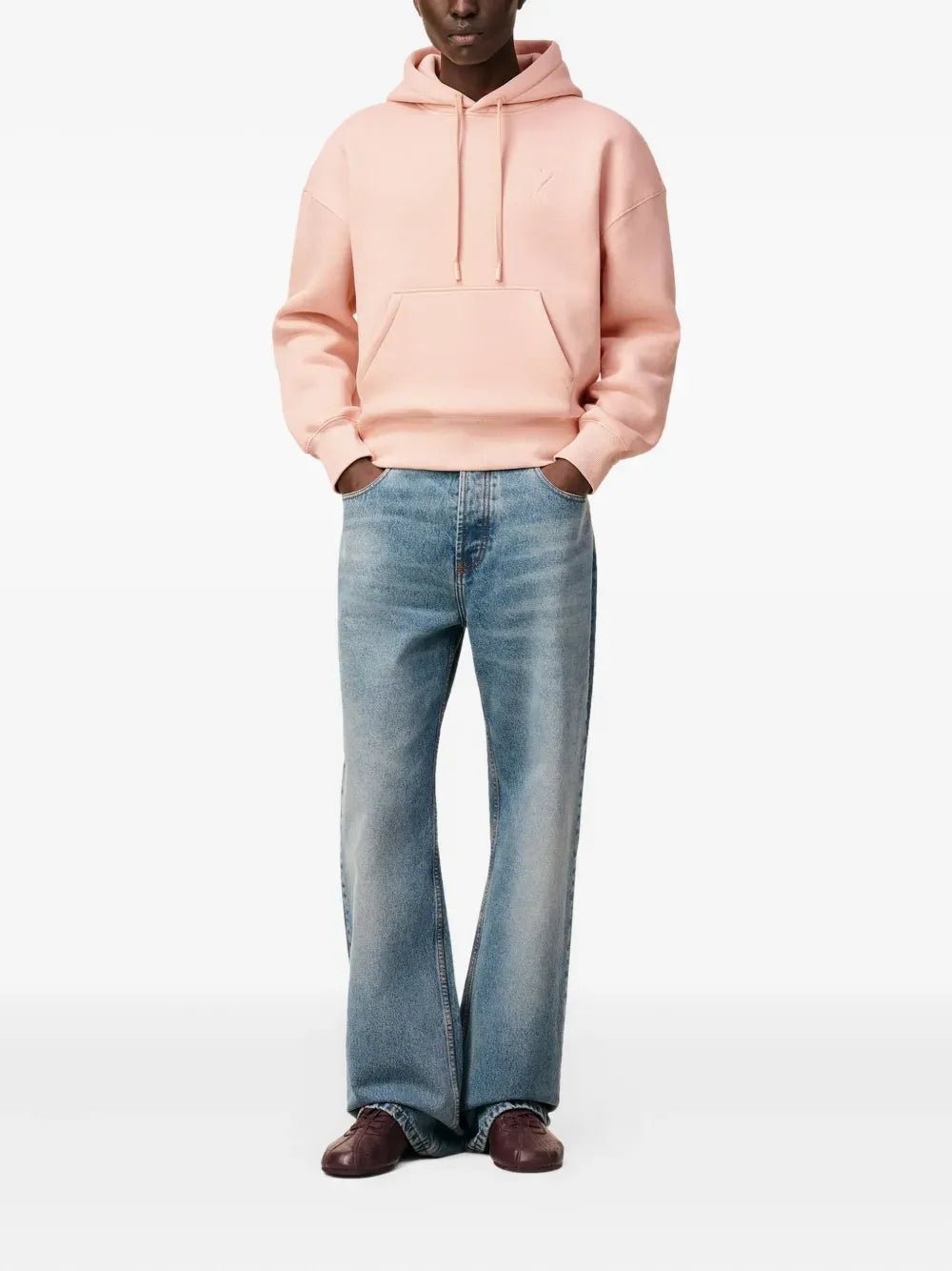 AMI PARIS - Hoodie en coton à logo rose - Lothaire