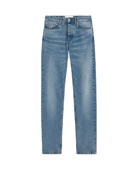 AMI PARIS - JEAN COUPE CLASSIQUE EN COTON Bleu - Lothaire
