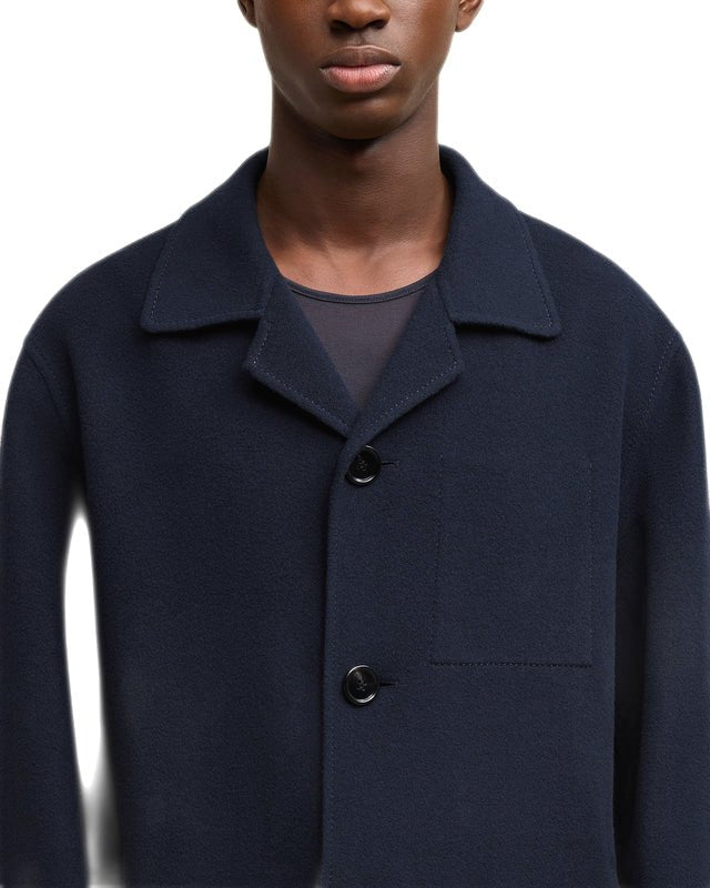 Ami Paris - Manteau Car Coat bleu marine - Lothaire