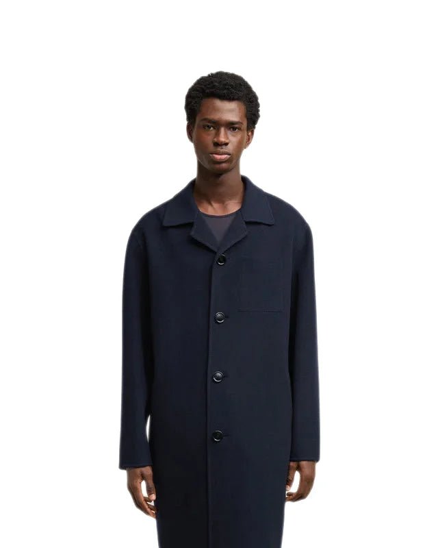 Ami Paris - Manteau Car Coat bleu marine - Lothaire