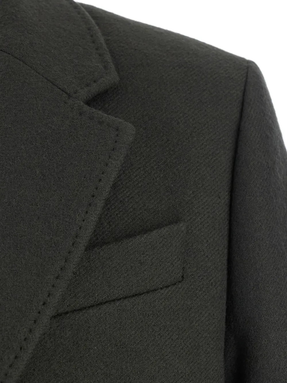 AMI PARIS - manteau droit à simple boutonnage gris anthracite - Lothaire