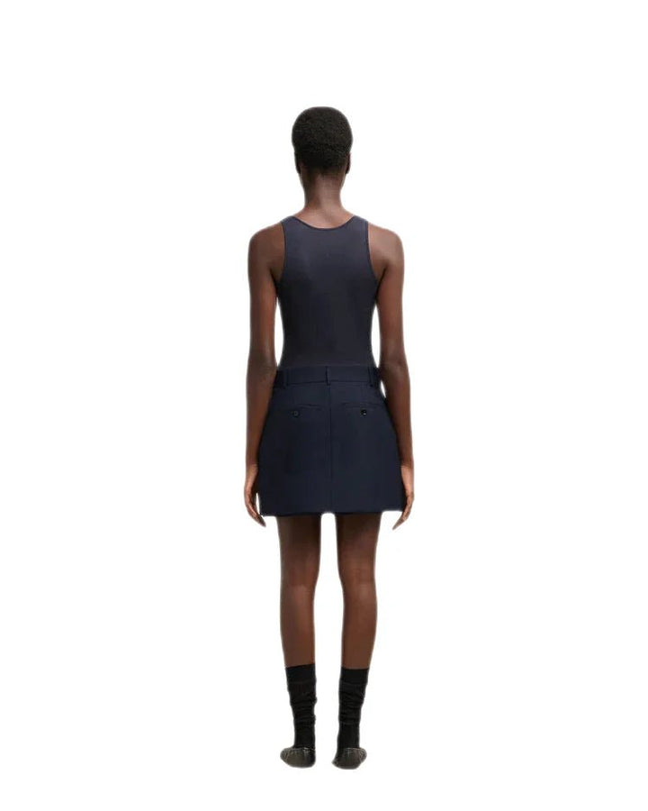 Ami Paris - Mini jupe à pans bleu marine - Lothaire