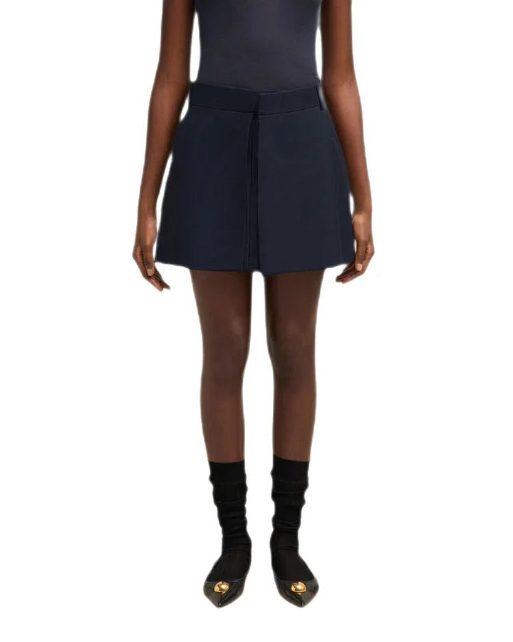 Ami Paris - Mini jupe à pans bleu marine - Lothaire