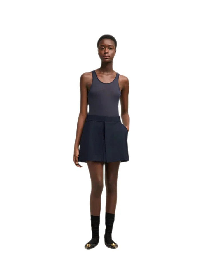 Ami Paris - Mini jupe à pans bleu marine - Lothaire