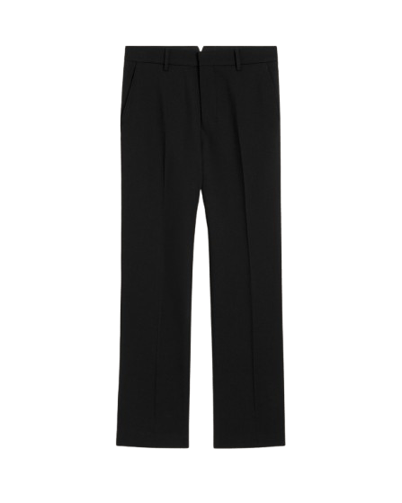 AMI PARIS - PANTALON CAROTTE EN LAINE Noir - Lothaire