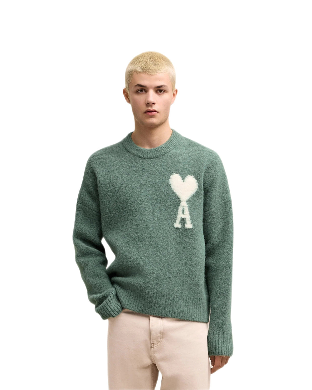 Ami Paris - Pull Col rond Ami de Coeur argile antique - Lothaire