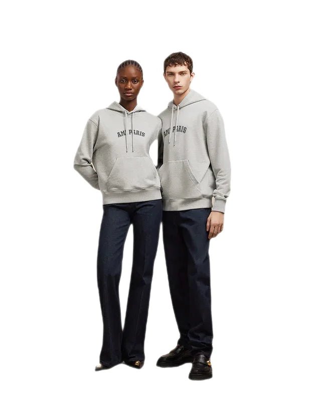 Ami Paris - Sweat à capuche gris cendré - Lothaire