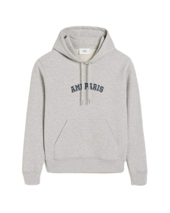 Ami Paris - Sweat à capuche gris cendré - Lothaire