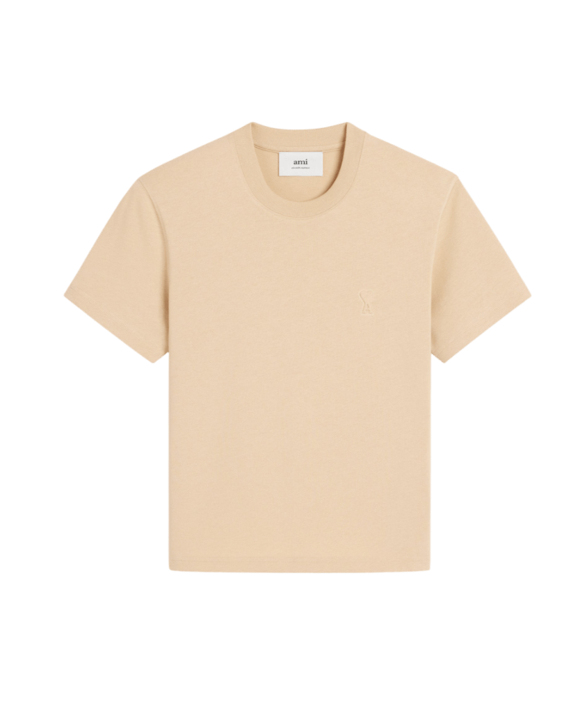 AMI PARIS - T - SHIRT AMI DE COEUR EN COTON Beige - Lothaire