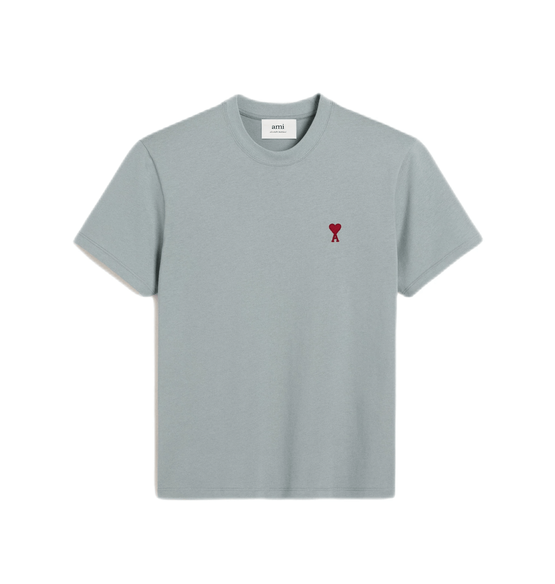 Ami Paris - T Shirt Bleu Argile Ami de Coeur - Lothaire