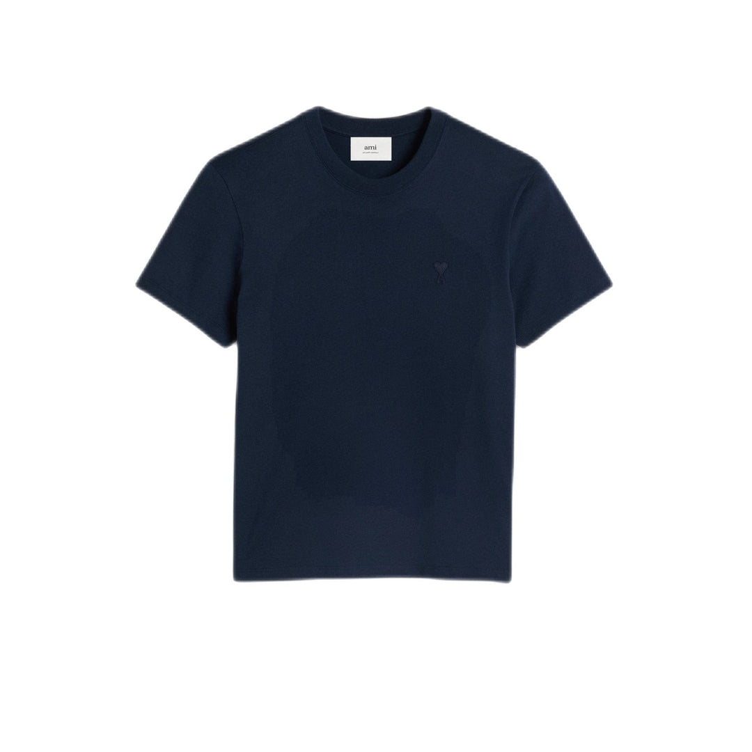 AMI Paris - T-Shirt Noir Coeur brodé - Lothaire