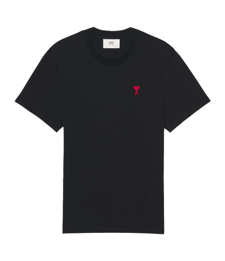 Ami Paris - Tshirt Ami de Coeur Noir logo rouge - Lothaire