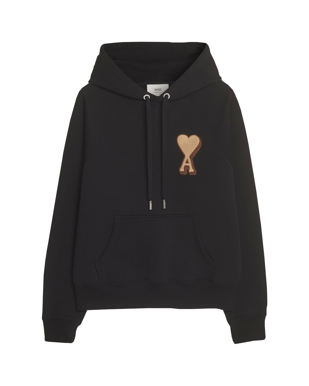 AMI - Sweatshirt Noir Ami de Cœur en Coton - Lothaire