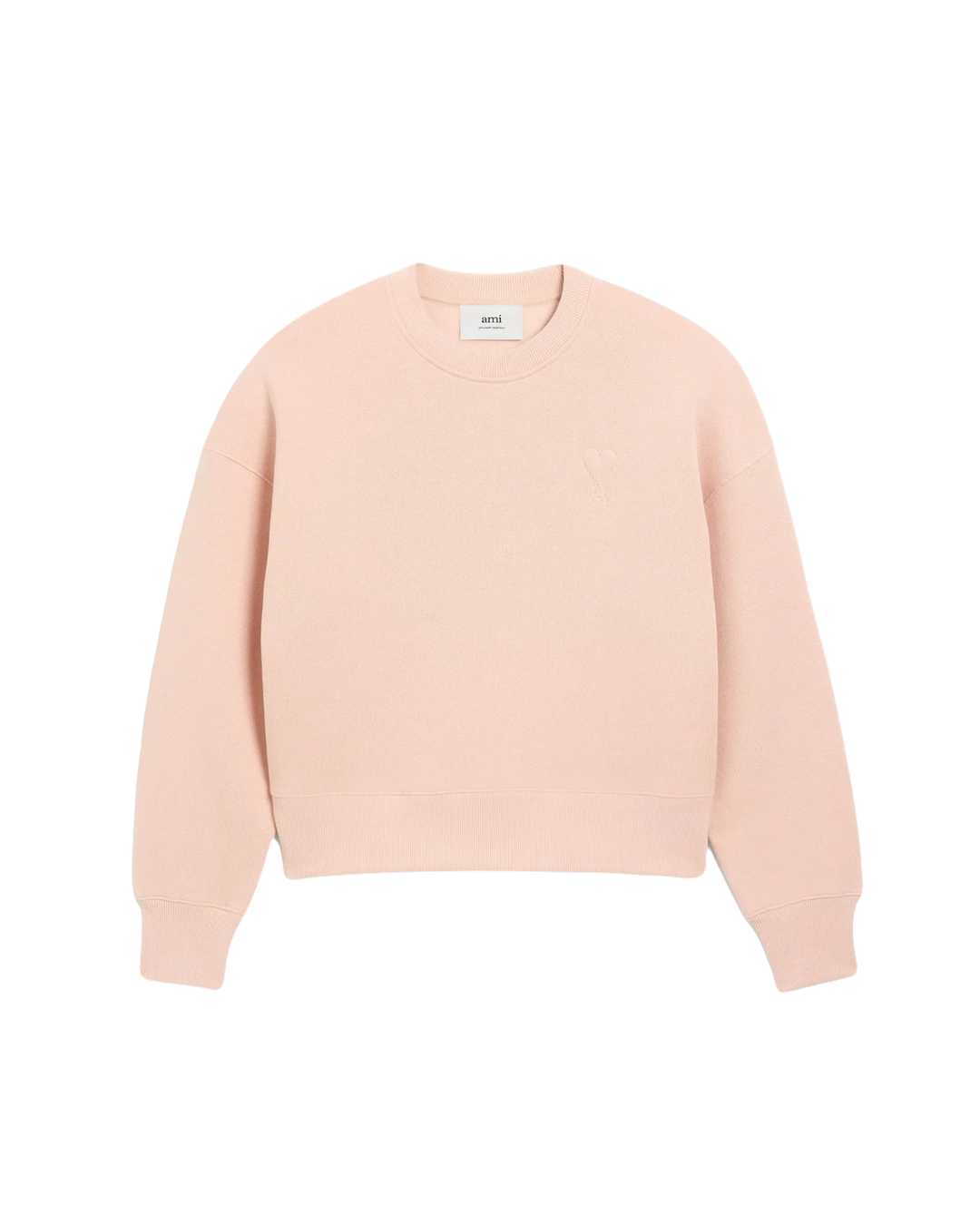 AMI - Sweatshirt rose ami de cœur en coton - Lothaire