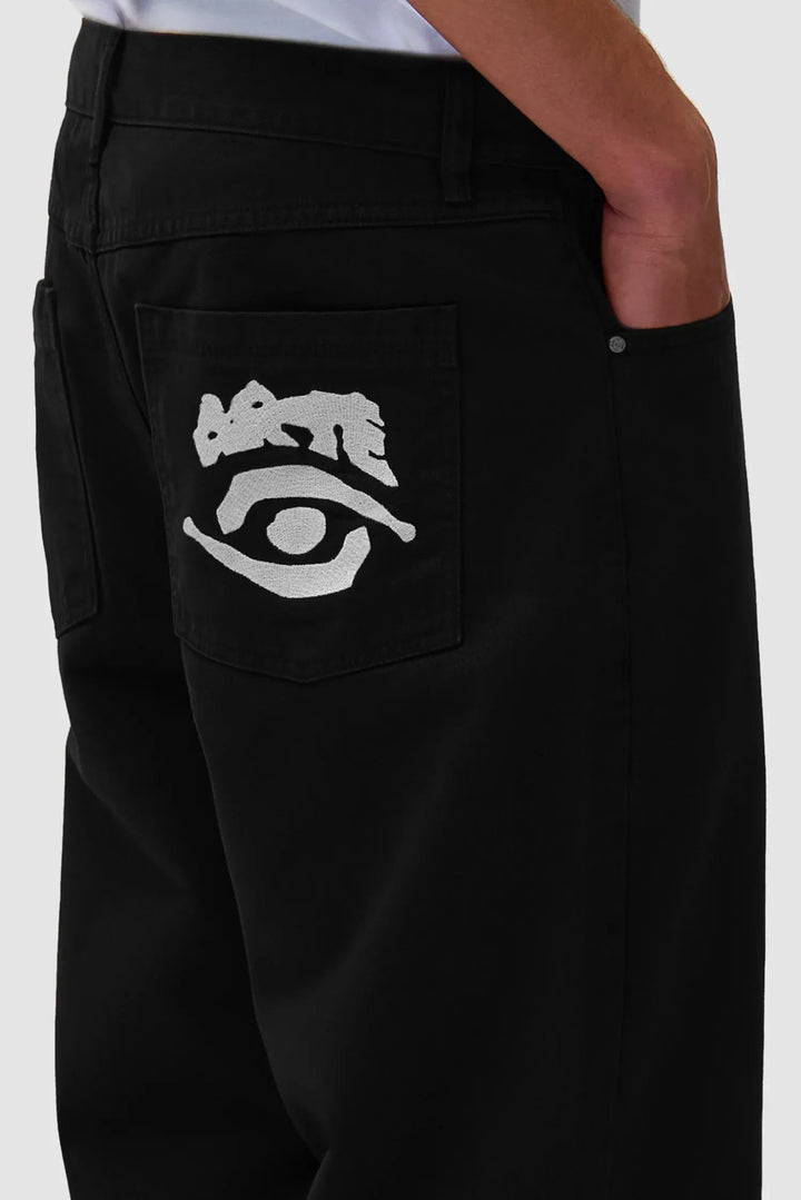 ARTE - Pantalon graphique à poche arrière Black - Lothaire