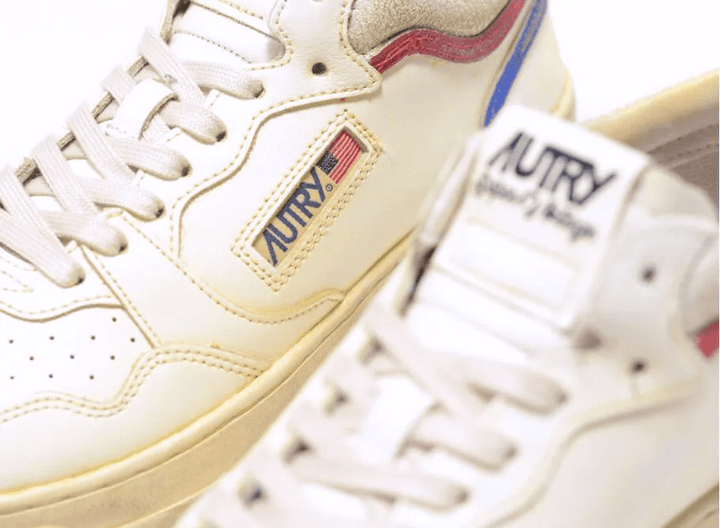 AUTRY - Baskets med way super vintage low man marsh/red - Lothaire