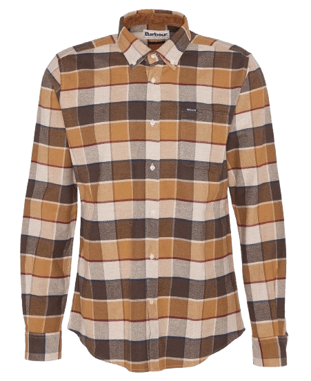 BARBOUR - Chemise à manches longues Valley Tailored Marron - Lothaire