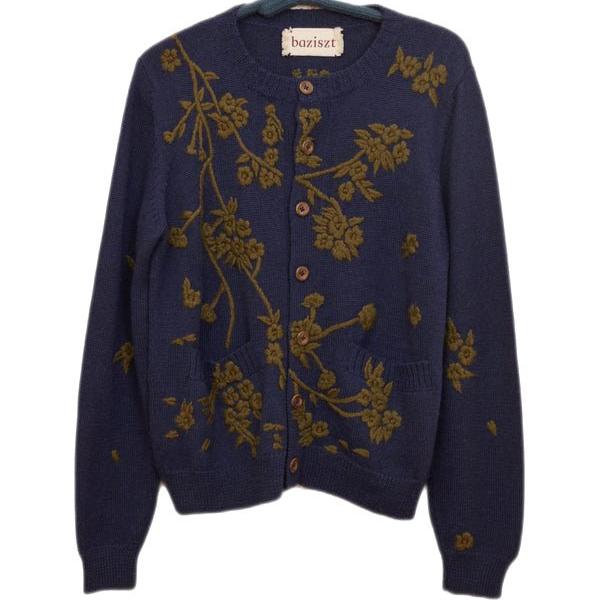 Baziszt - Cardigan Blossom bleu - Lothaire