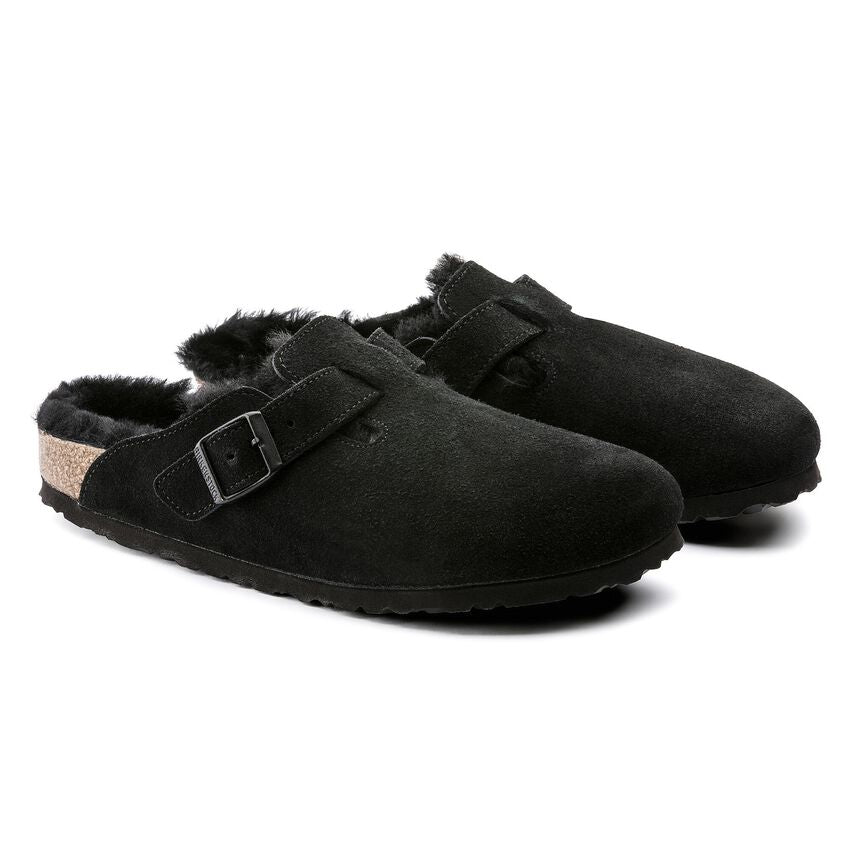 Birkenstock - Sabot Boston fourrure noir - Lothaire
