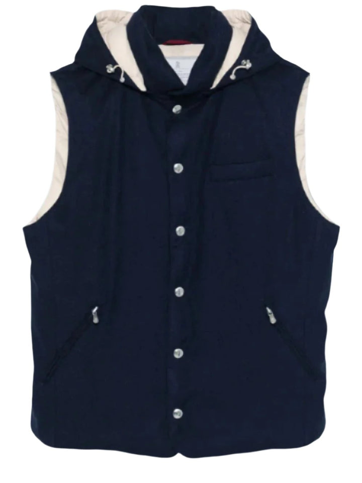 BRUNELLO CUCINELLI - gilet sans manches matelassé bleu marine - Lothaire