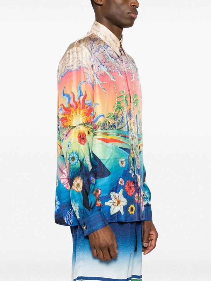 CASABLANCA - Chemise en soie l'envol - Lothaire