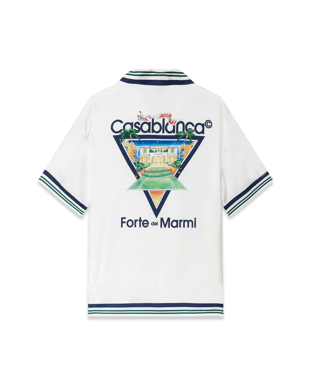 CASABLANCA - Chemise en Soie Miami Open X Forte Dei Marmi Blanc - Lothaire