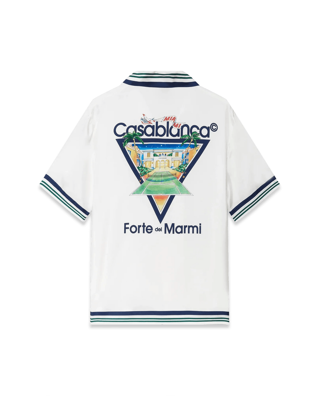 CASABLANCA - Chemise en Soie Miami Open X Forte Dei Marmi Blanc - Lothaire