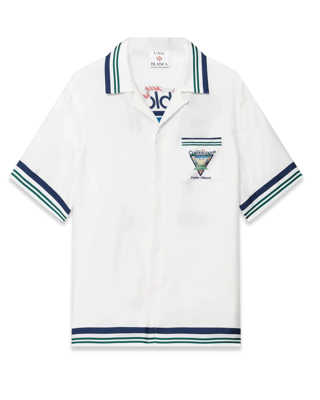 CASABLANCA - Chemise en Soie Miami Open X Forte Dei Marmi Blanc - Lothaire