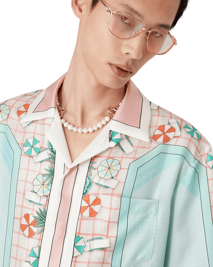 CASABLANCA - Chemisette en soie Copacabana - Lothaire