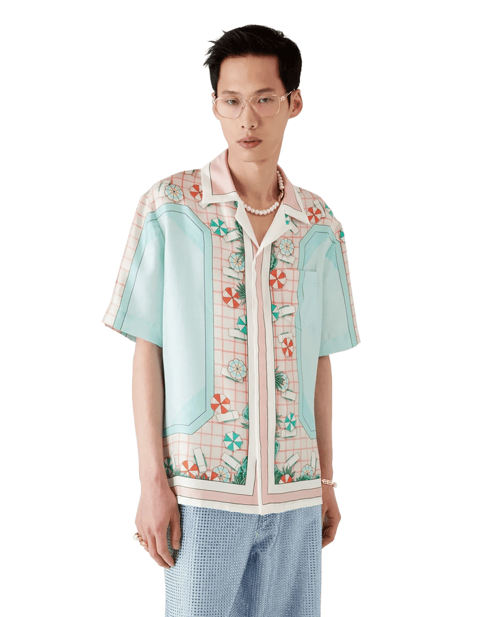 CASABLANCA - Chemisette en soie Copacabana - Lothaire