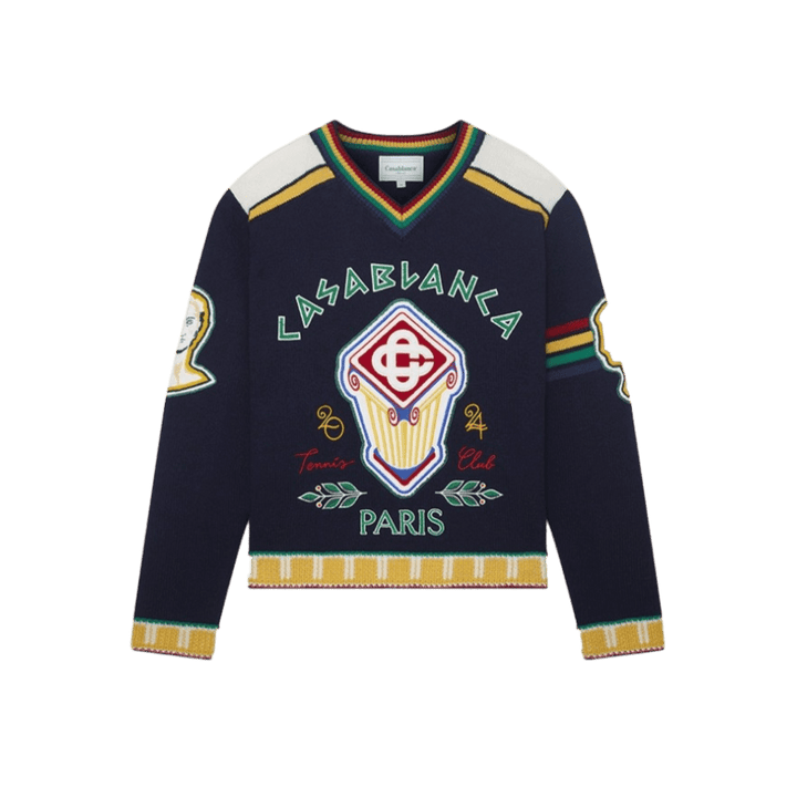 Casablanca - Pull Fraternité Bleu marine - Lothaire