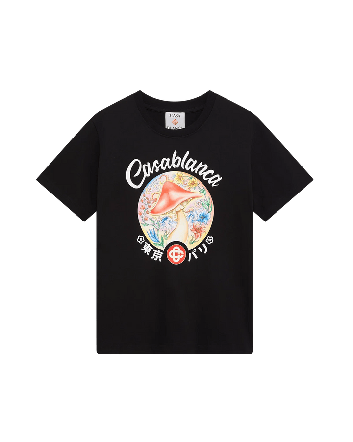 CASABLANCA - T-shirt à manches courtes Mushroom Emblem noir - Lothaire