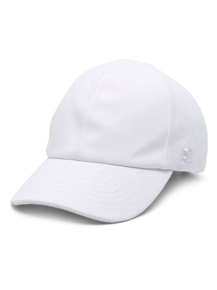 Courrèges - Casquette white à logo brodé - Lothaire