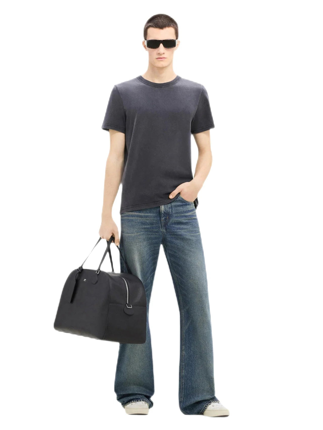 Courrèges - T-shirt droit stonewashed grey - Lothaire