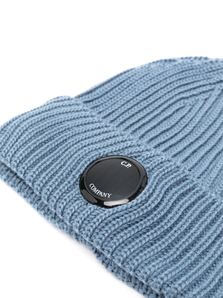 C.P Company - Bonnet à détail de verres de lunettes Bleu - Lothaire