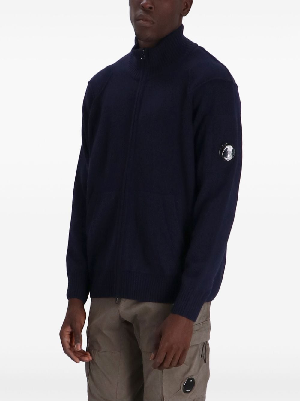 C.P Company - Cardigan à fermeture zippée - Bleu nuit - Lothaire