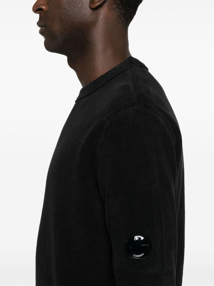 C.P. COMPANY - Pull col rond noir - Lothaire