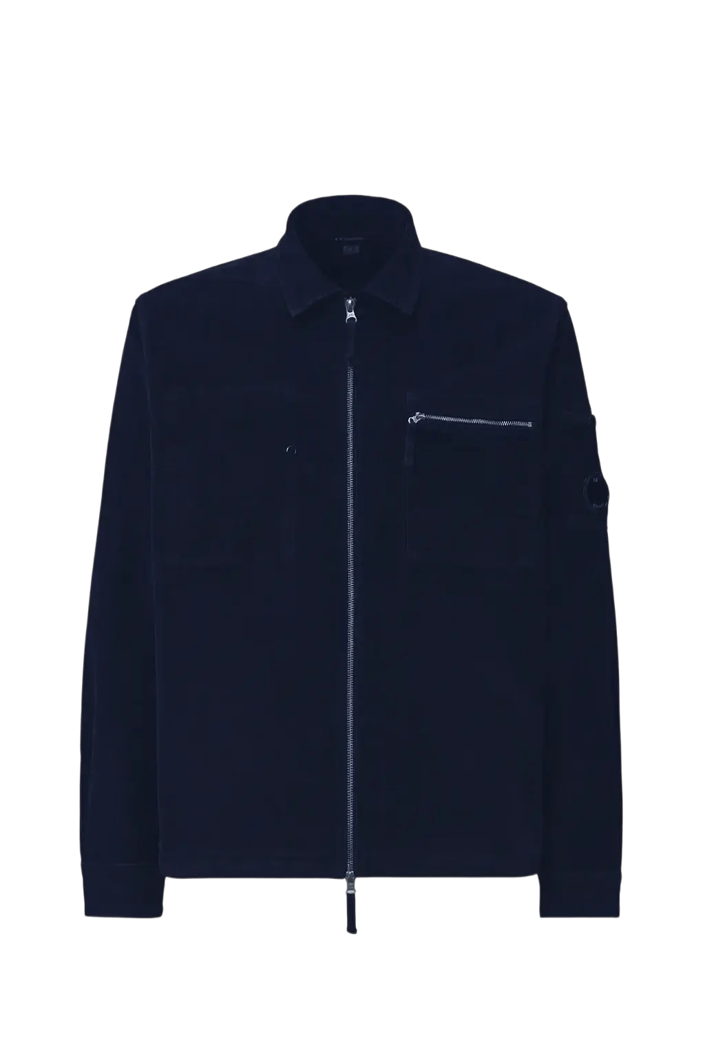 C.P. COMPANY - Surchemise Corduroy Lens Zipped Total Eclipse - Lothaire