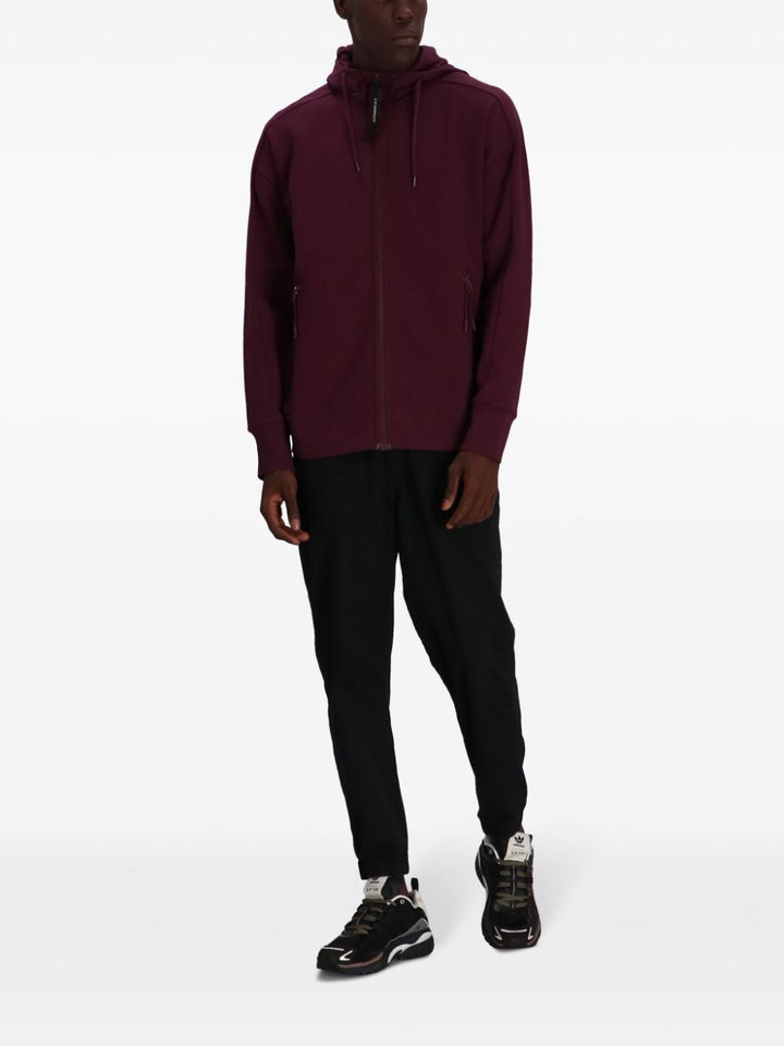 C.P. COMPANY - Sweat à capuche zippé Goggle purple - Lothaire