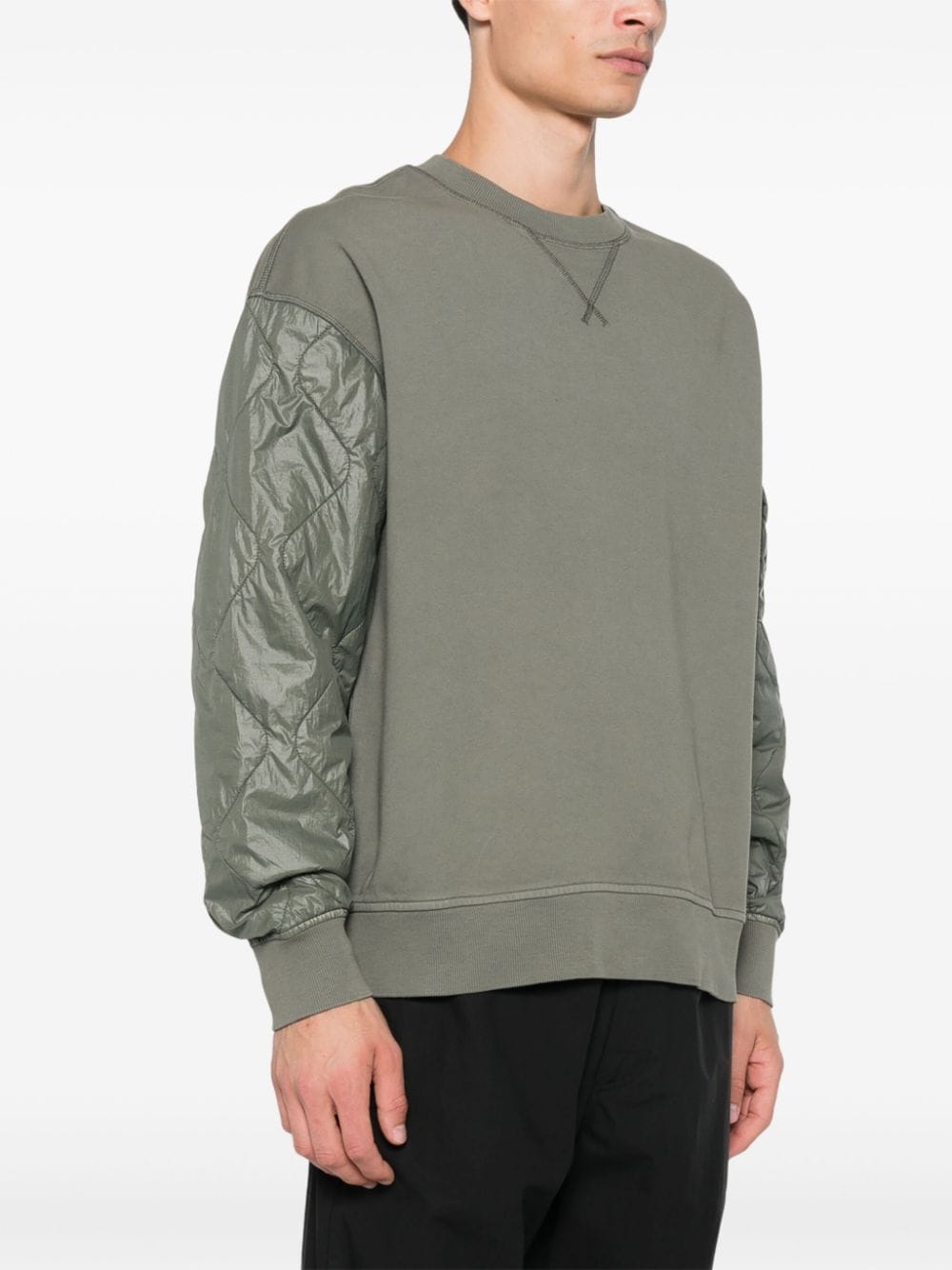 C.P. COMPANY - Sweat à manches matelassées vert olive - Lothaire