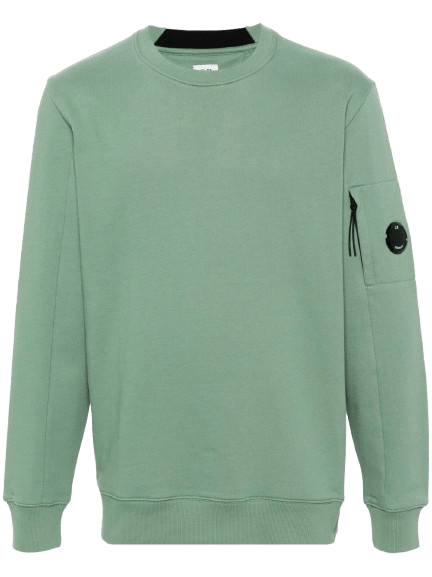 【関税込み】C.P. Company Sweatshirt with logo NOUVEAUTES ETE 2025 C.P. COMPANY - Sweat col rond Vert
